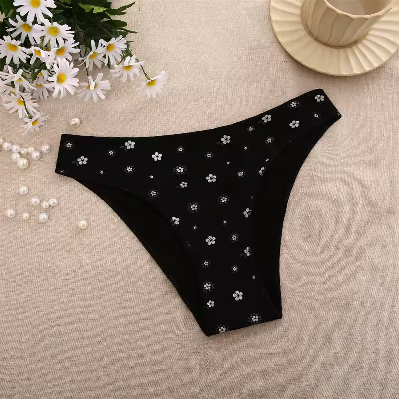 Cotton Comfortable Intimates Underpants Dot Printing Low Waist Briefs Female Lingerie