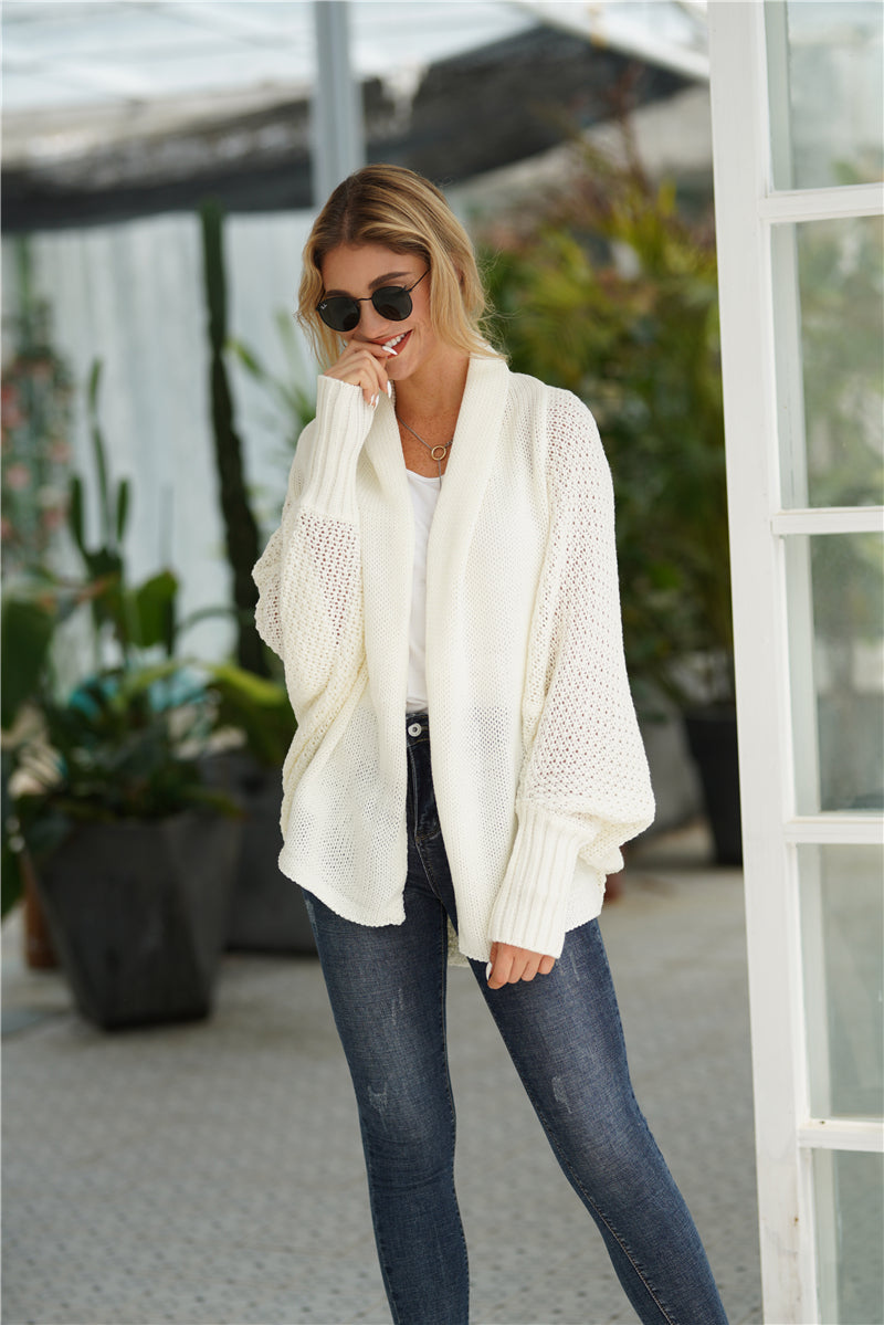 Cream Batwing Easy On Cardigan