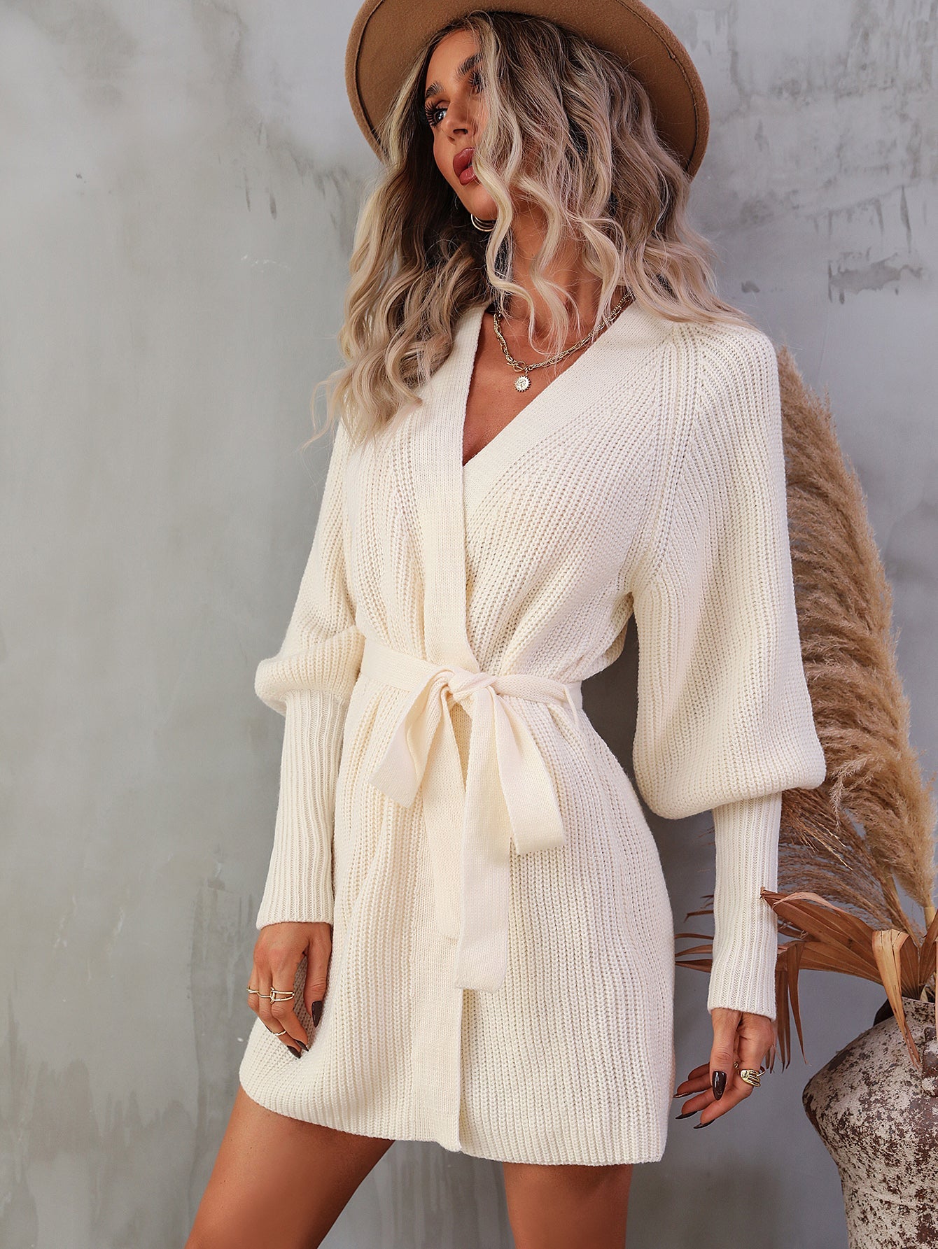 AERILYN KNIT CARDRESS - CREAM