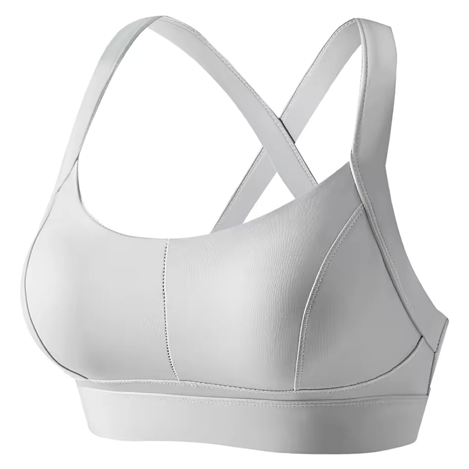 Criss Cross Back Padded Workout Fitness High Impact Sports Bra