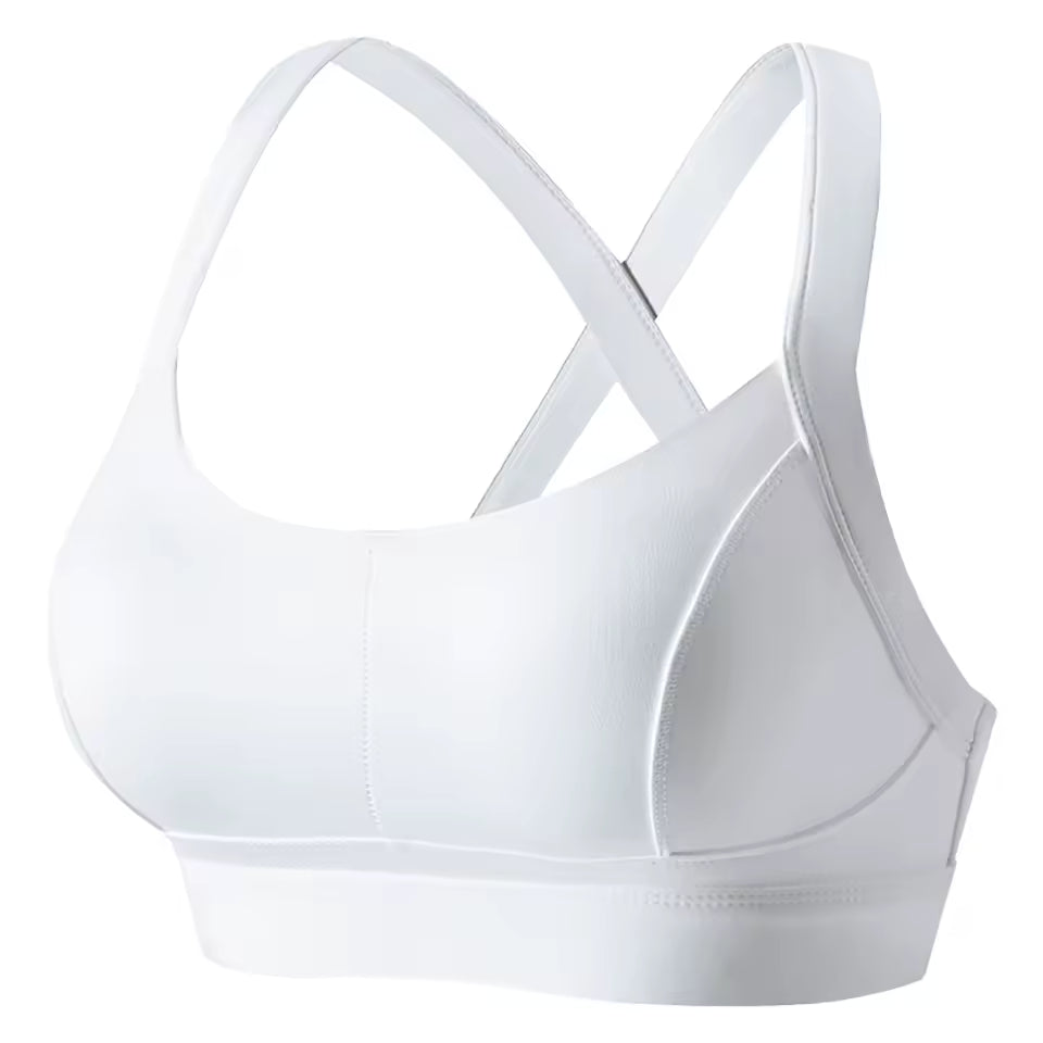 Criss Cross Back Padded Workout Fitness High Impact Sports Bra