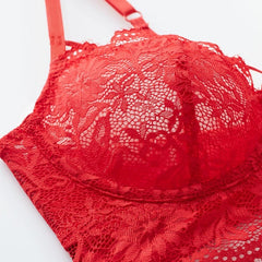 Cup Bra Set Push Up Brassiere Set Lace Embroidery