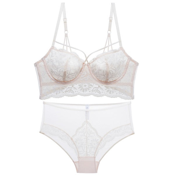 Cup Bra Set Push Up Brassiere Set Lace Embroidery