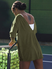 Nevaeh Cotton Pocketed Romper - Olive