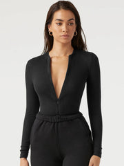 Alessandra Fitted Bodysuit - Black