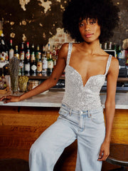 Shine Like No Other Sequin Bodysuit - Silver