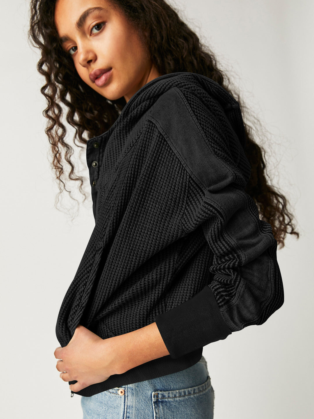 Treyson Bomber Hoody Jacket - Black