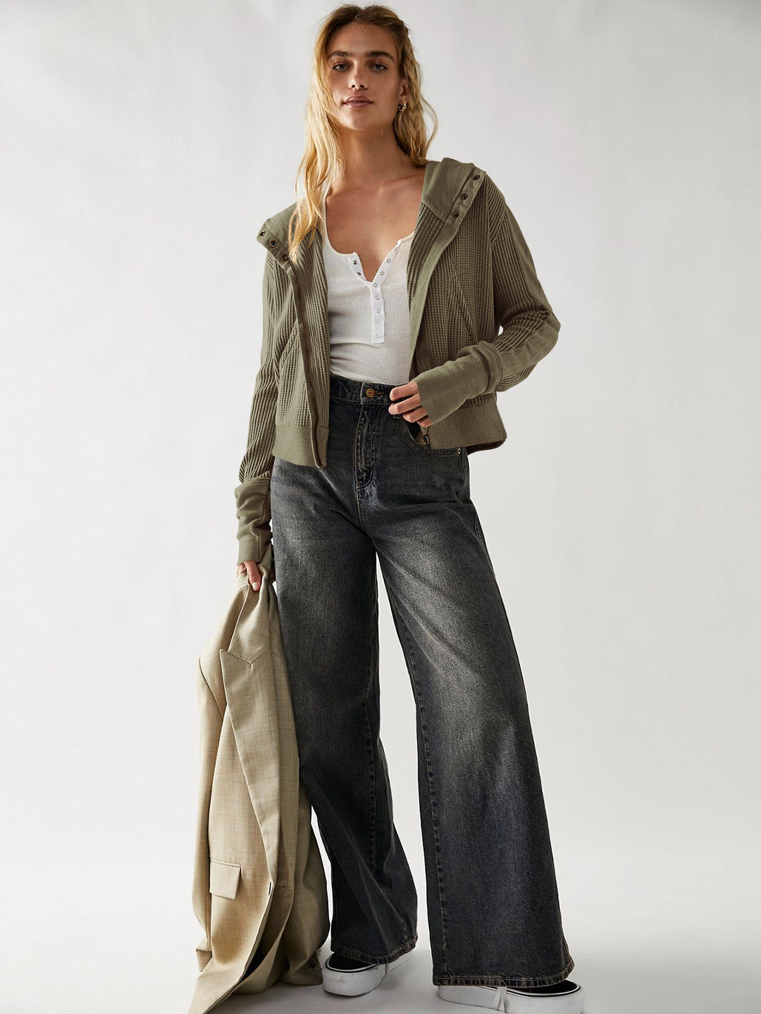 Treyson Bomber Hoody Jacket - Olive