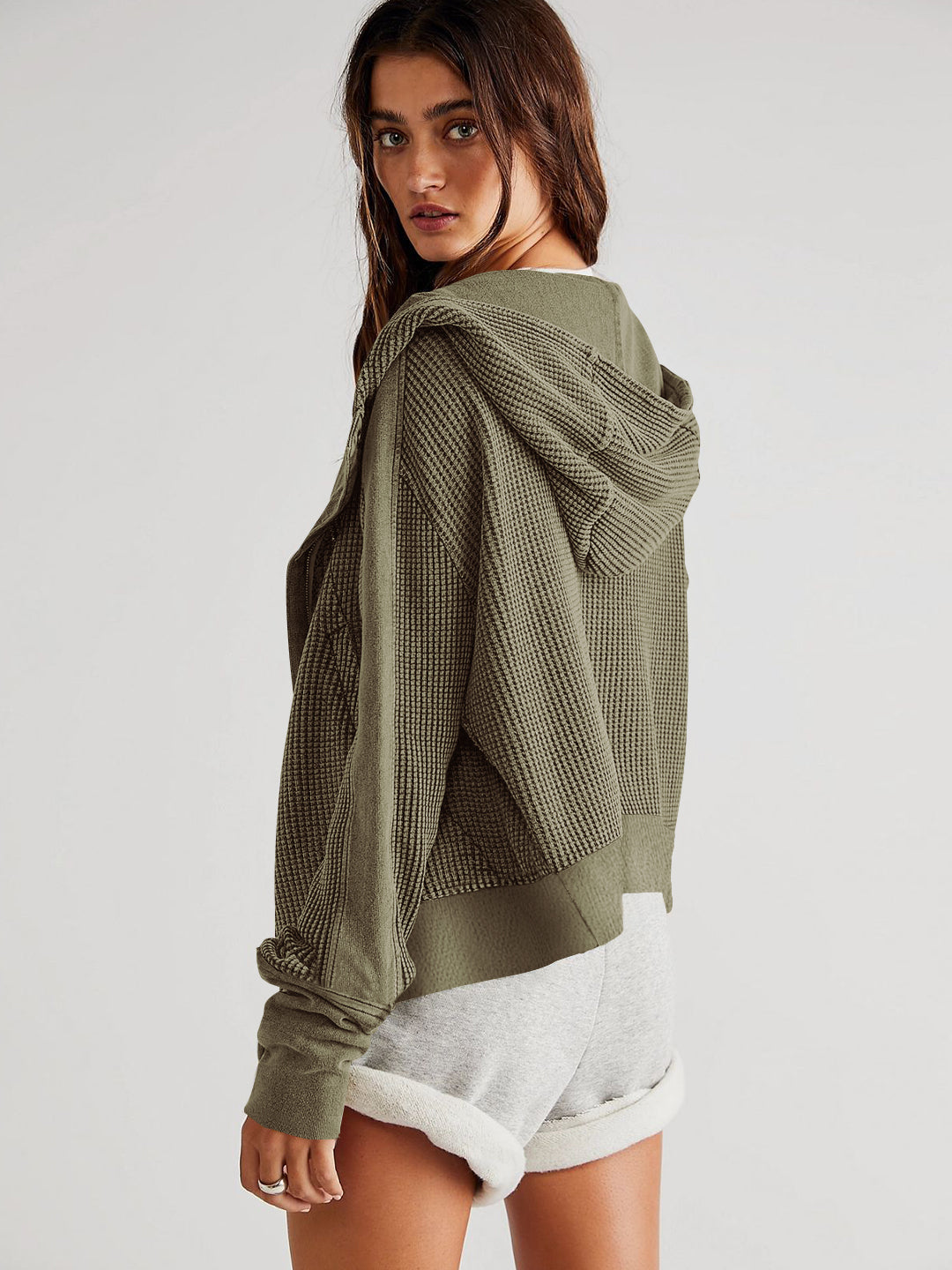 Treyson Bomber Hoody Jacket - Olive