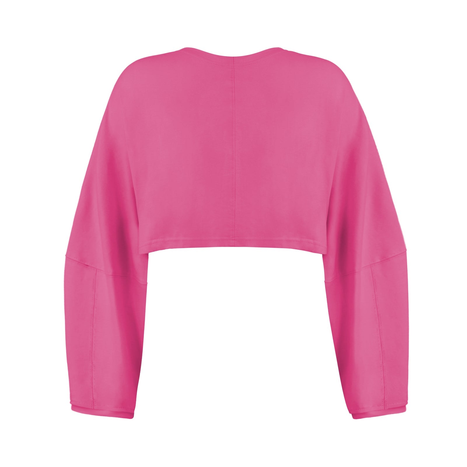 Molly Wide Sleeve Crop Top - Rose Pink