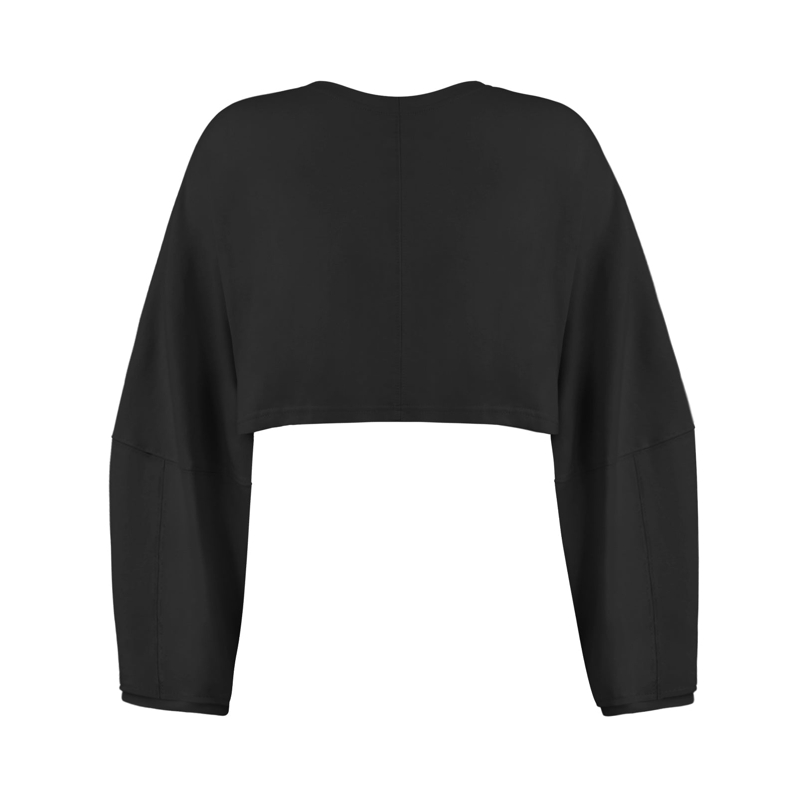 Molly Wide Sleeve Crop Top - Black
