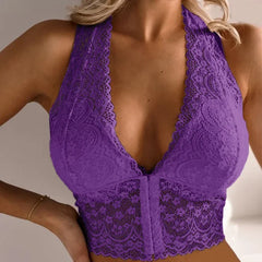 Elegant Backless Cami Vest Tank Beautiful Padded Bra letter Bustier Crop Tops