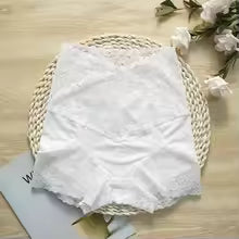 Elegant Breathable Cotton Lace High Waist Safety Short Pants