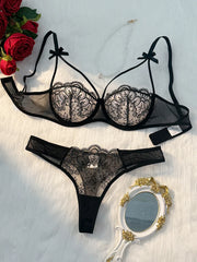 Elegant Comfortable Lightweight Bow Semi Transparent 2-Piece