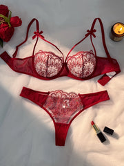 Elegant Comfortable Lightweight Bow Semi Transparent 2-Piece