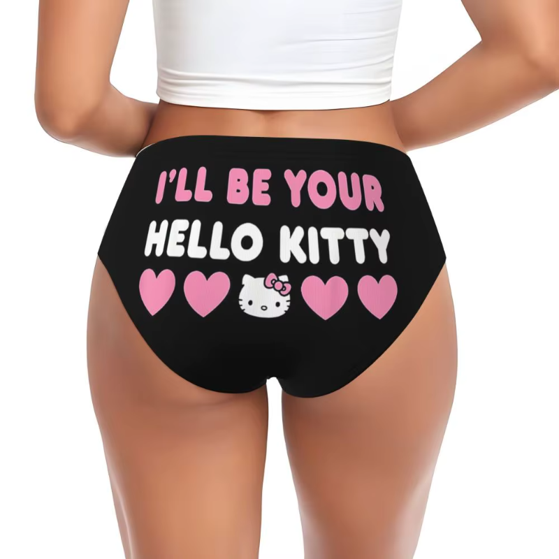 Elegant Hello Kitty Cat Panties Underwear Comfort Briefs Underpants