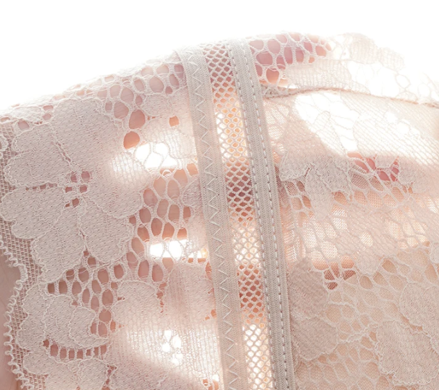 Elegant Hollow Out Bralette Solid Color Beauty Back Lace Underwear