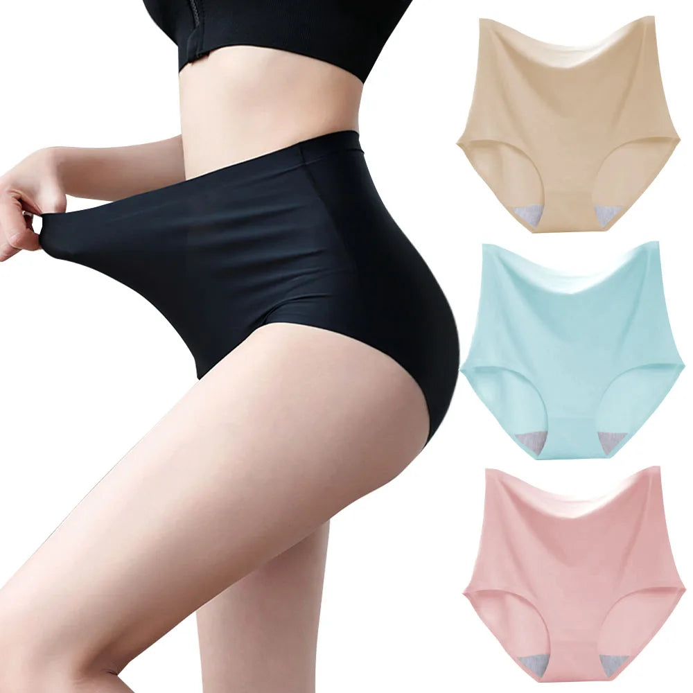 Elegant In Hip Lift plus size Breathable Briefs High waist Seamless Panties