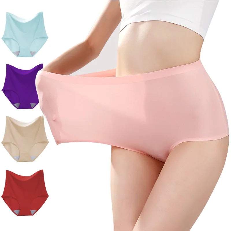 Elegant In Hip Lift plus size Breathable Briefs High waist Seamless Panties