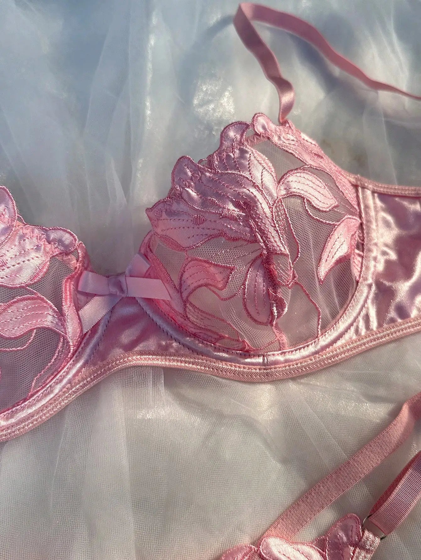 Elegant Lace Transparent Fairy Embroidery Push Up Breves Thin Erotic Bras