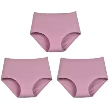 Elegant Large Intimate Cotton High Waist Underwear Three Pcs Panties