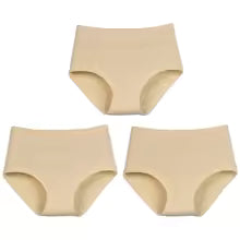 Elegant Large Intimate Cotton High Waist Underwear Three Pcs Panties