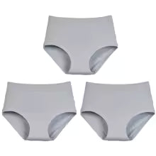 Elegant Large Intimate Cotton High Waist Underwear Three Pcs Panties