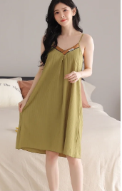 Elegant Spaghetti Strap Mini Sleeveless Nightgown Dress