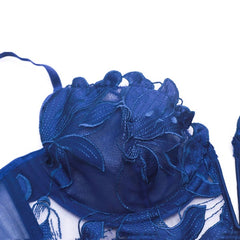Embroidery Brassiere Lingerie Set Push Up thin Bra and Panty Set