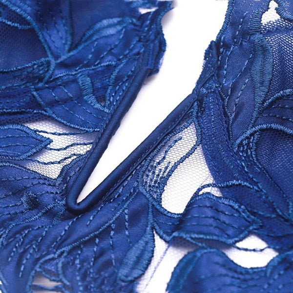 Embroidery Brassiere Lingerie Set Push Up thin Bra and Panty Set