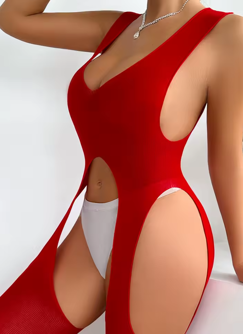 Erotic Transparent Bodystocking Bold Body Suit Open Crotch Costumes