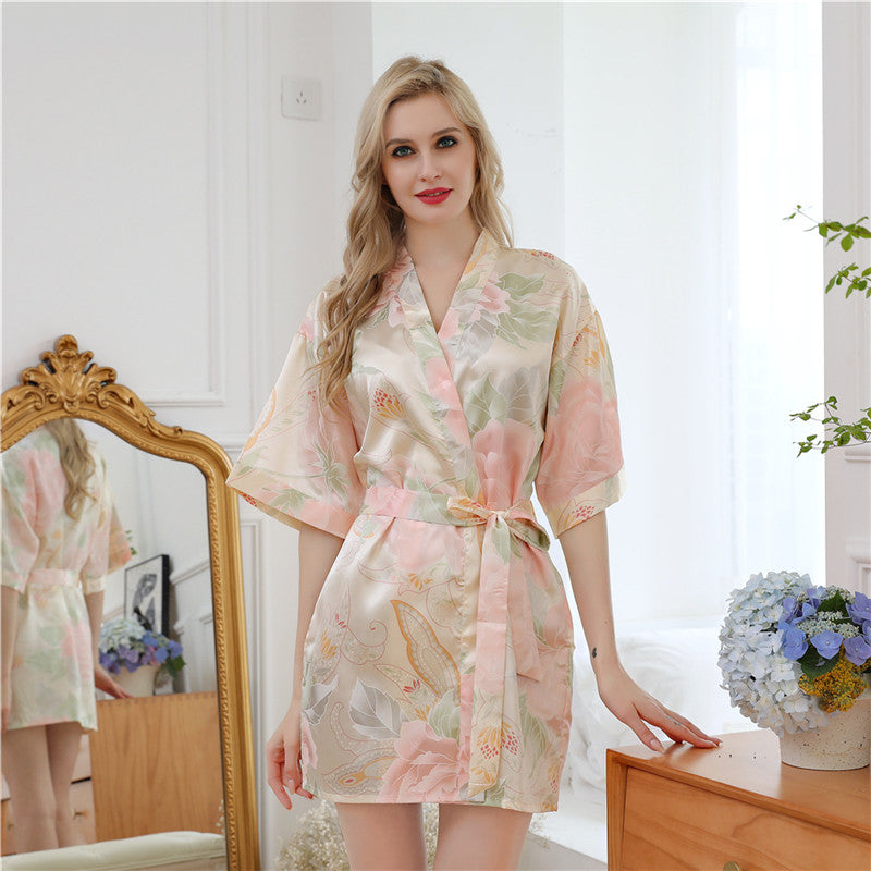 Flower Print Long Sleeve Pajama