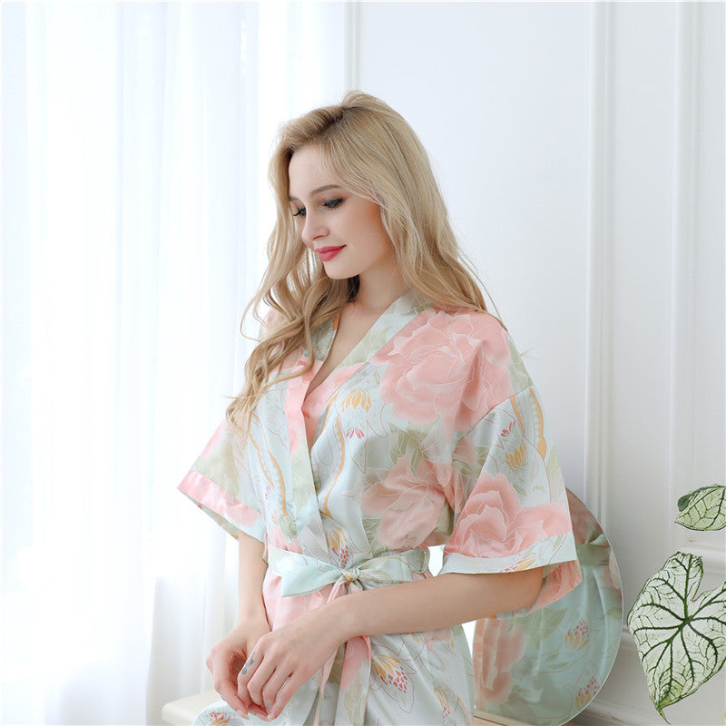 Flower Print Long Sleeve Pajama