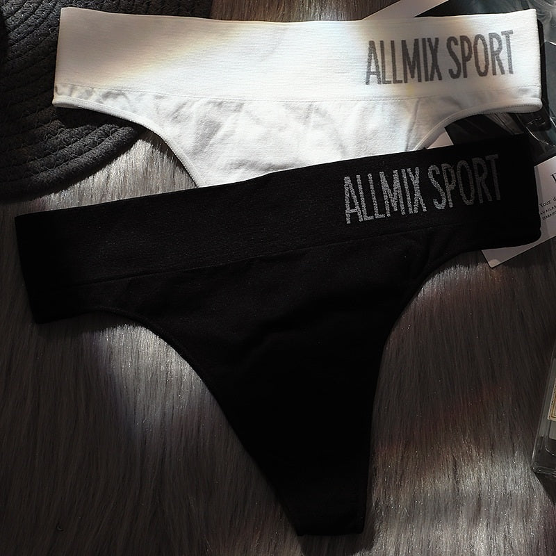 Letter Print Sports Briefs