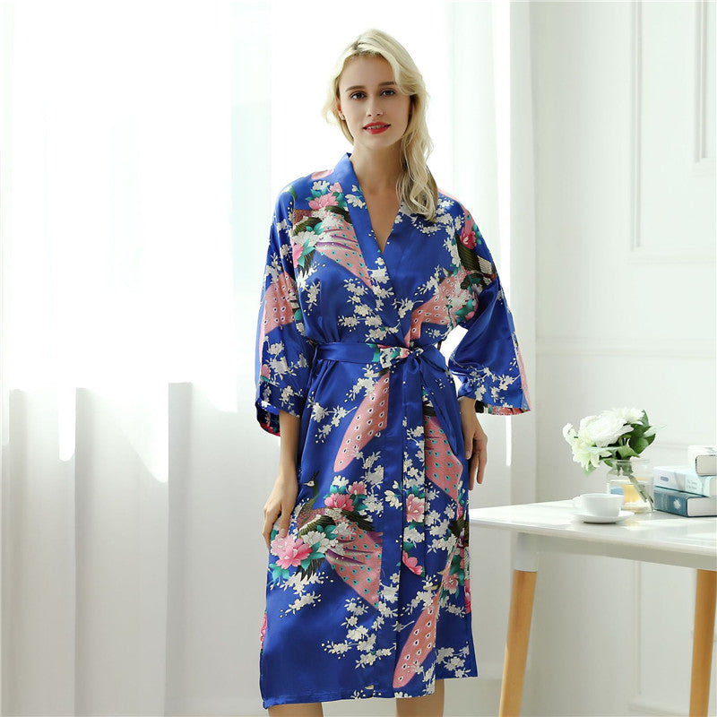 Peacock Print Long Sleeve Pajama