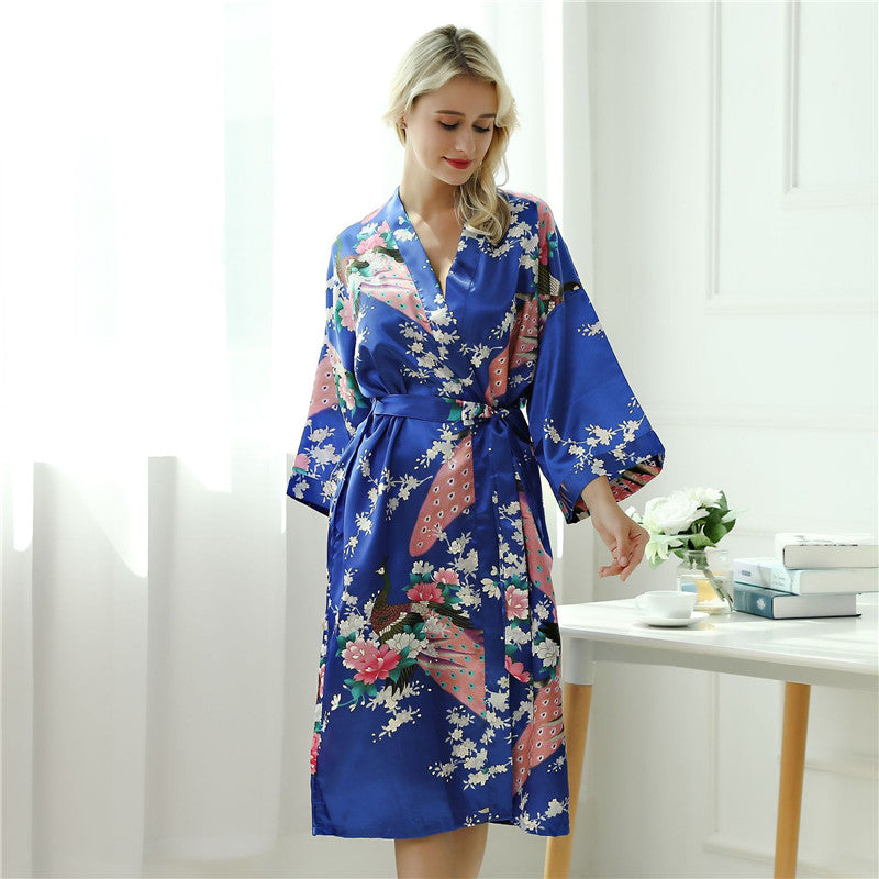 Peacock Print Long Sleeve Pajama