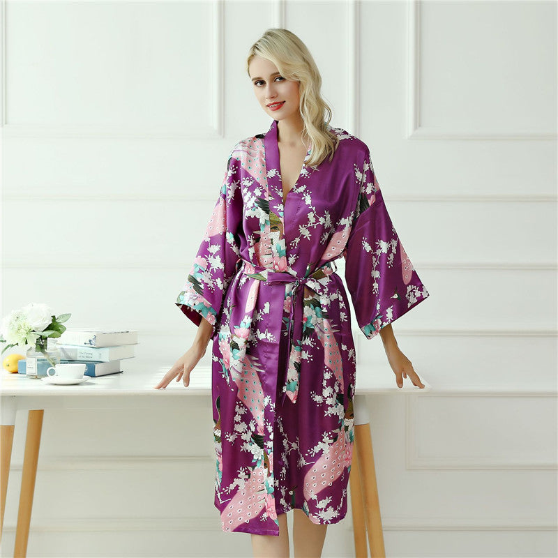 Peacock Print Long Sleeve Pajama
