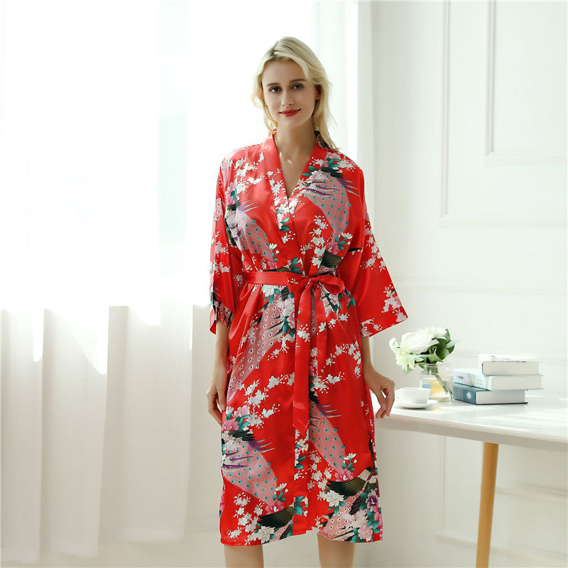 Peacock Print Long Sleeve Pajama