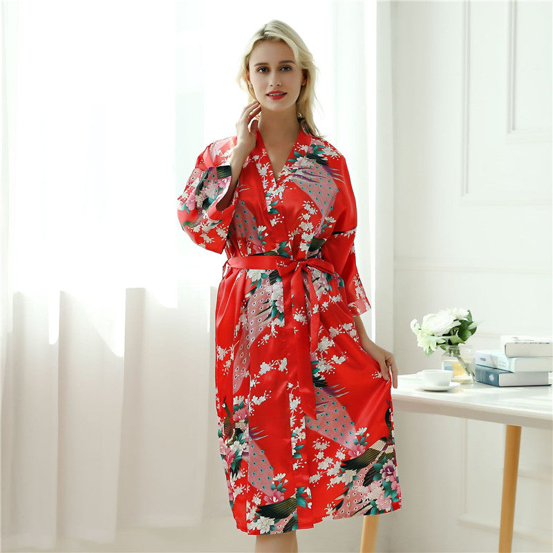 Peacock Print Long Sleeve Pajama