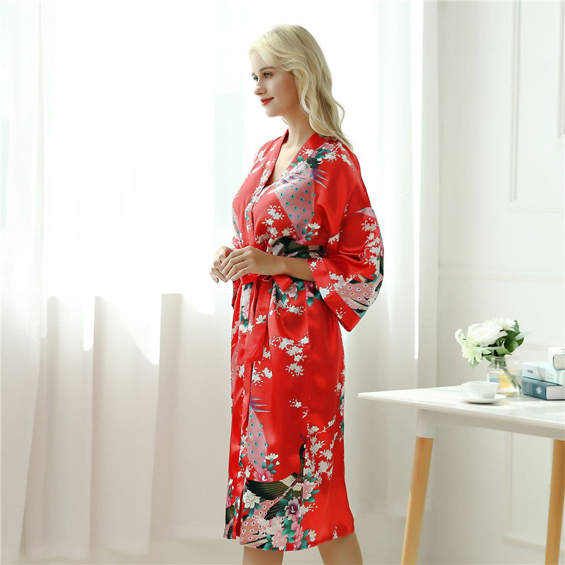 Peacock Print Long Sleeve Pajama