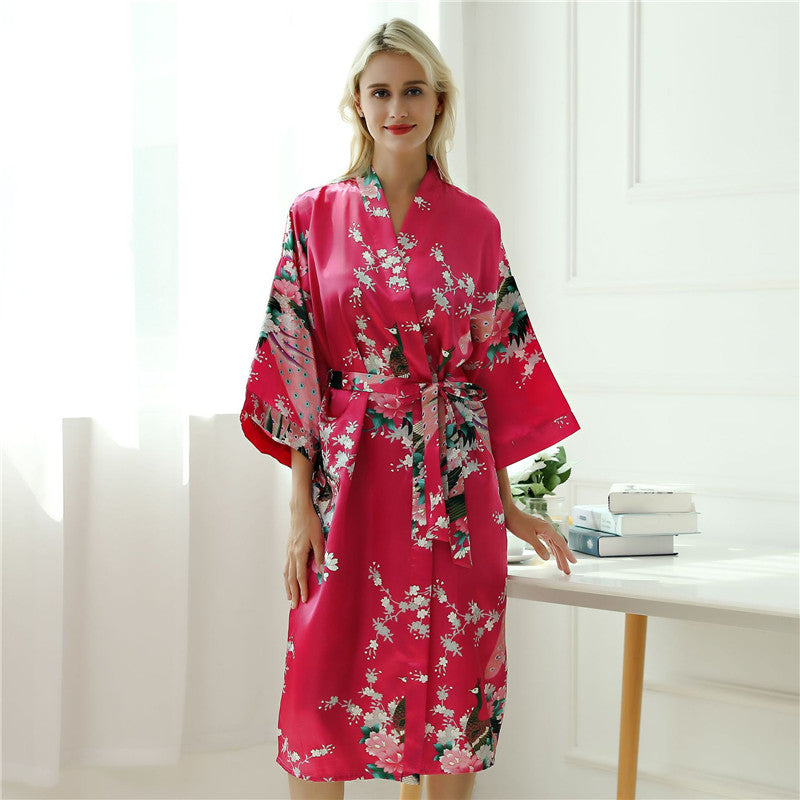Peacock Print Long Sleeve Pajama