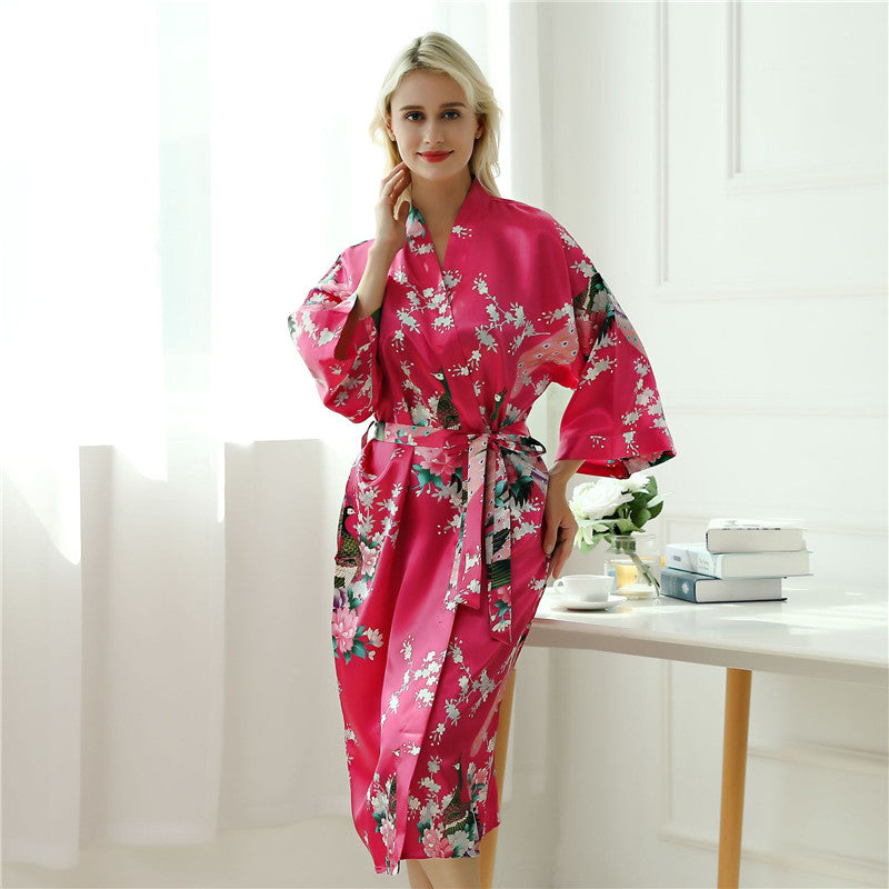 Peacock Print Long Sleeve Pajama