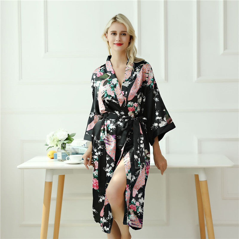 Peacock Print Long Sleeve Pajama