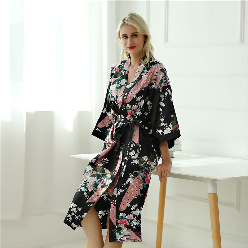 Peacock Print Long Sleeve Pajama