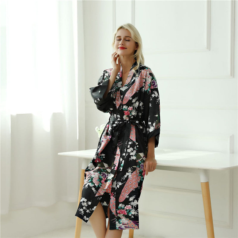 Peacock Print Long Sleeve Pajama