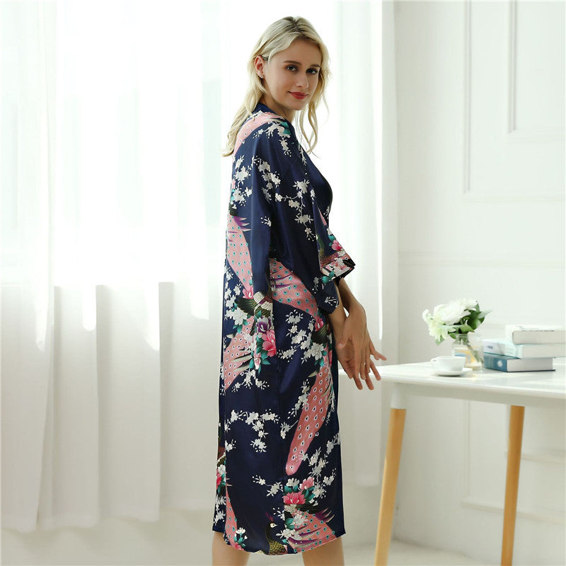 Peacock Print Long Sleeve Pajama