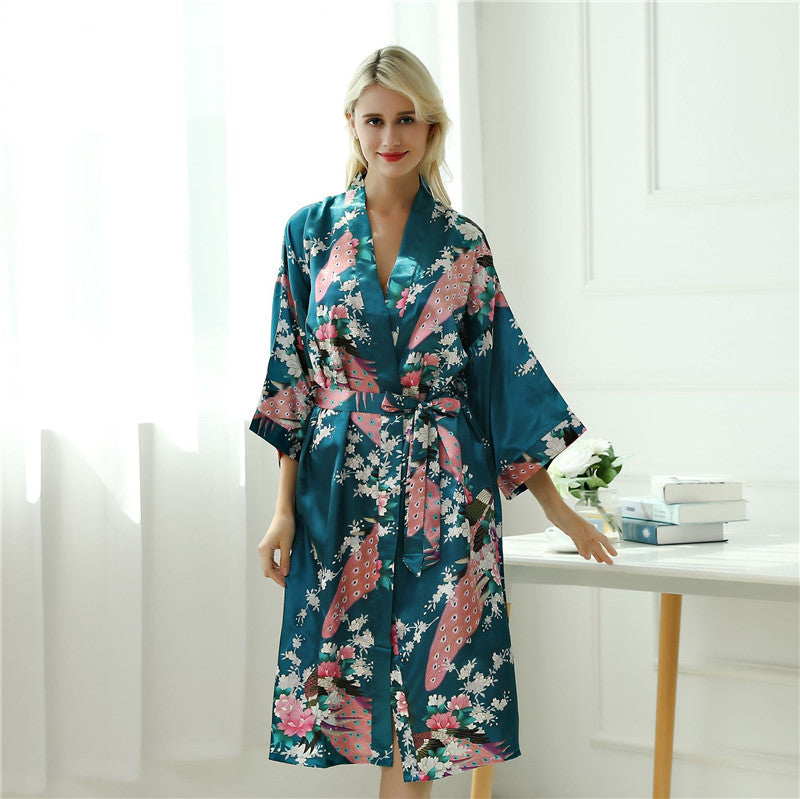 Peacock Print Long Sleeve Pajama