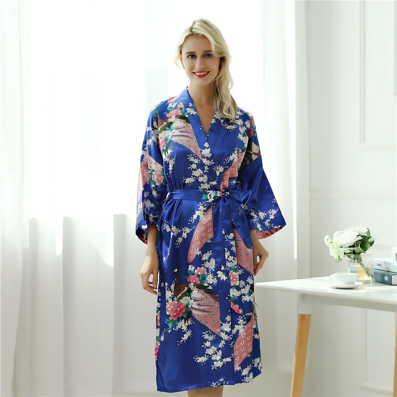 Peacock Print Long Sleeve Pajama