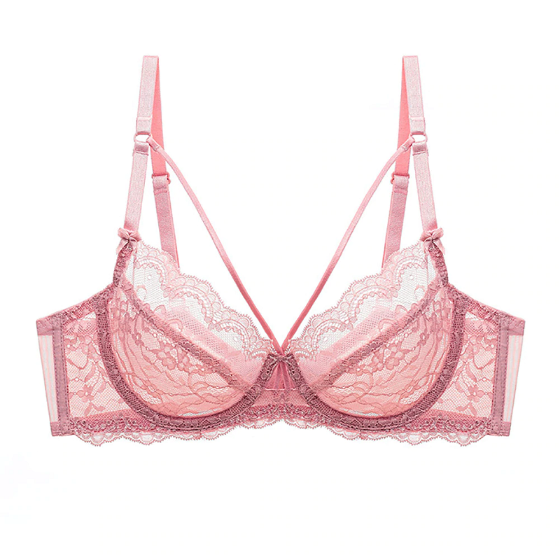 Floral Embroidery Underwear Plus size Bra & Brief Sets