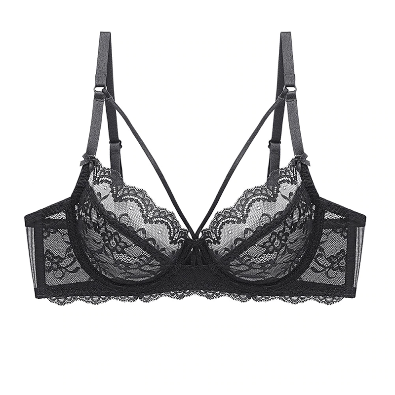 Floral Embroidery Underwear Plus size Bra & Brief Sets
